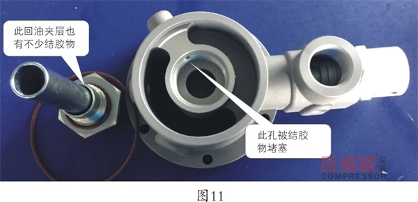 旋裝油分底座問題導致空壓機跑油案例分析