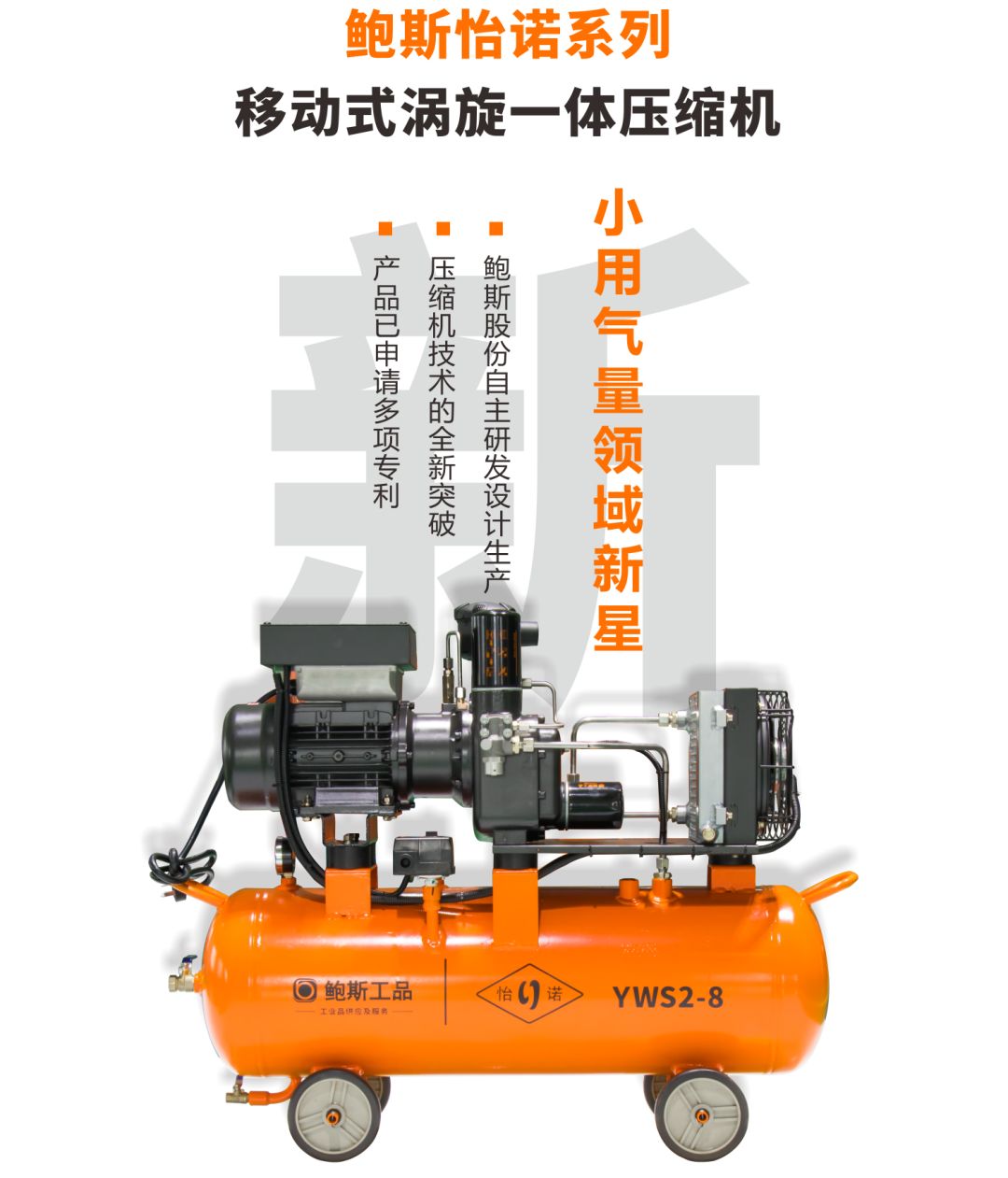 優秀產品推介：鮑斯怡諾系列移動式渦旋一體壓縮機