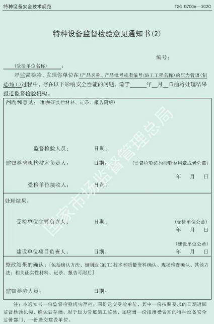 壓縮機行業標準能效：最新TSG D7006-2020《壓力管道監督檢驗規則》發布